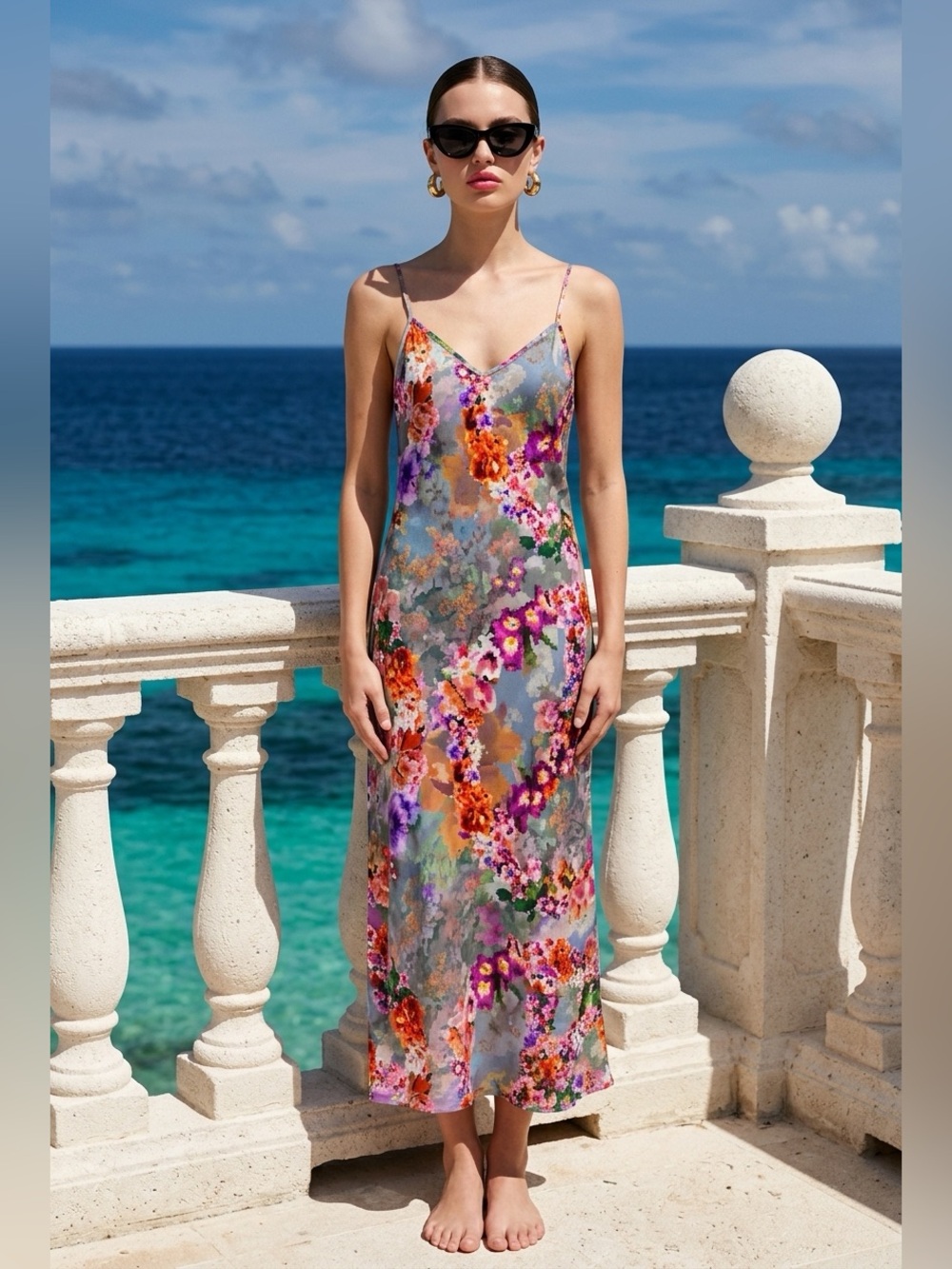 All Saints Multicolor Floral Dress